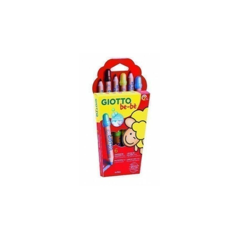 Crayon de Couleurs Giotto Bébé, Boite de 6 Maxi