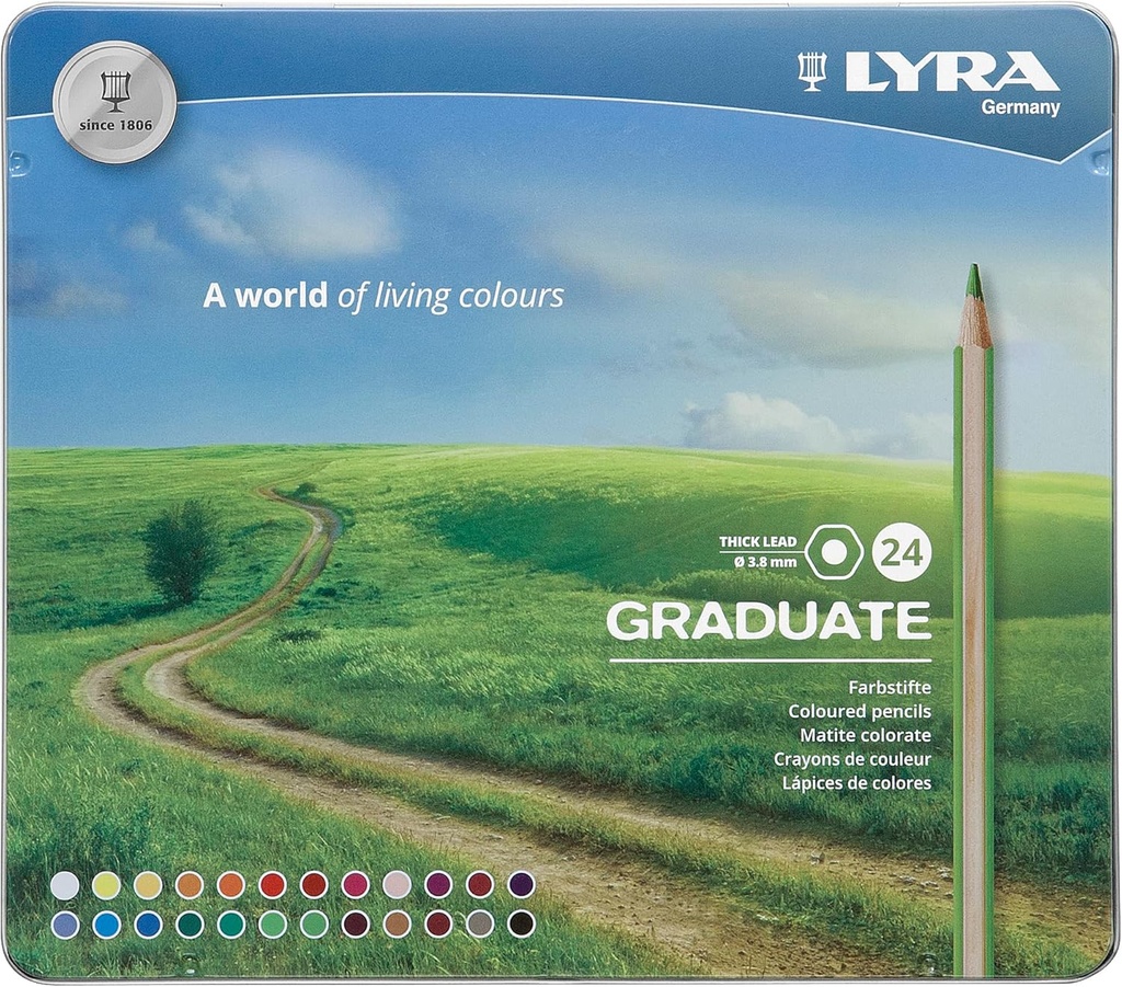 Crayon de Couleurs Lyra, Boîte de 24