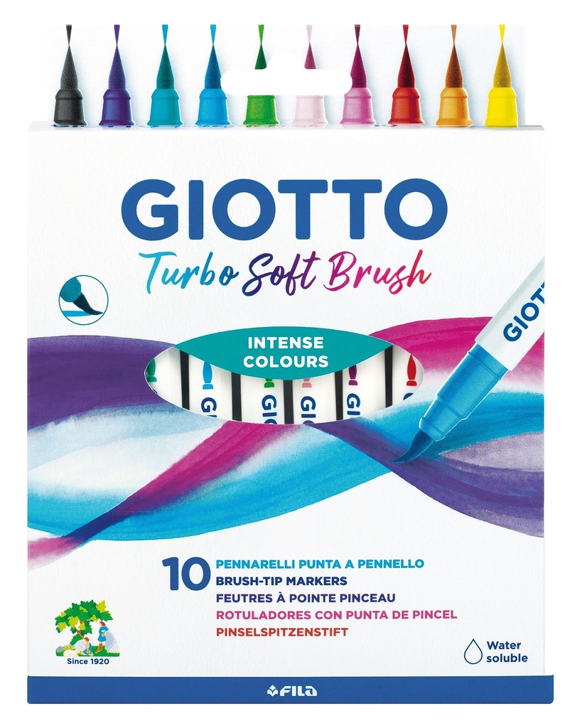 Feutres Giotto, Boite de 10 Turbo Soft Brush