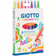 Feutres Giotto, Boite de 6 Turbo Maxi Fluo
