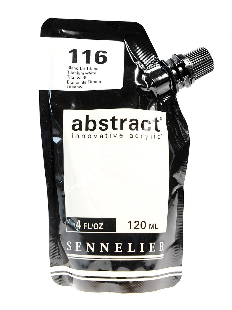 Peinture Acrylique Sennelier - Abstract, 116 Blanc de Titane 120ml 120ml