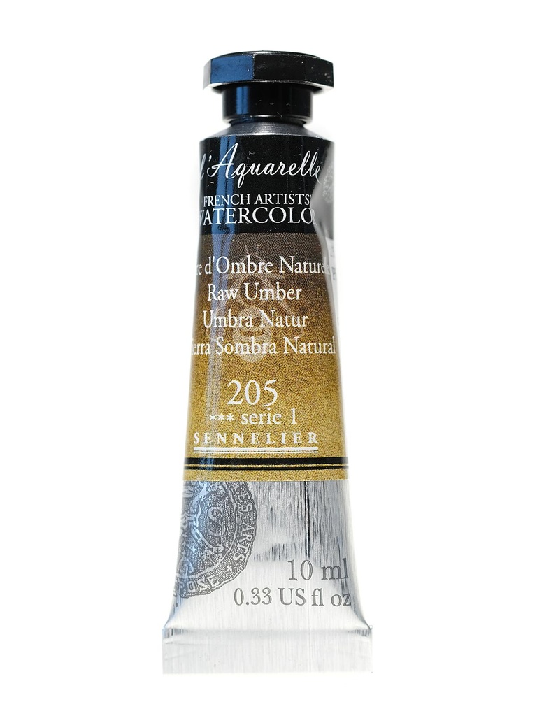 Peinture Aquarelle Extra-Fine Sennelier, 205 Terre d'ombre Naturelle S1 10ml