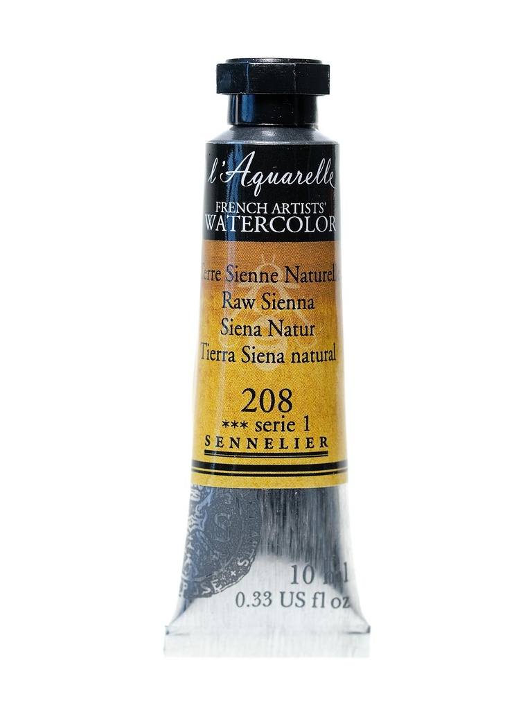 Peinture Aquarelle Extra-Fine Sennelier, 208 Terre de Sienne Naturelle S1 10ml
