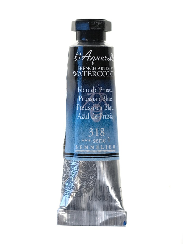Peinture Aquarelle Extra-Fine Sennelier, 318 Bleu de Prusse S1 10ml