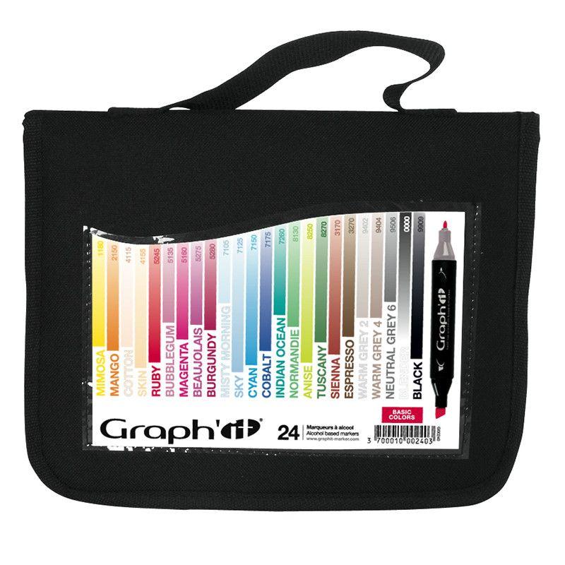 Graph'it pochette de 24 marqueurs basic