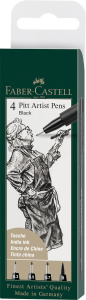 [167100] Feutre Pitt Artist Pen noir pochette 4x