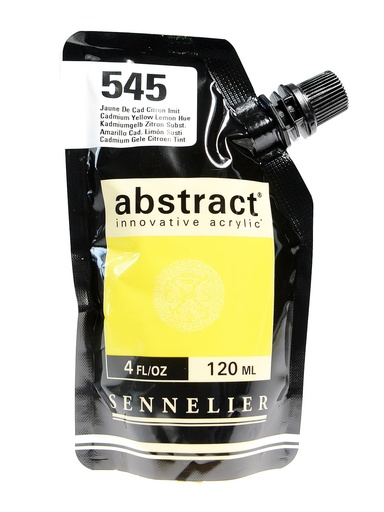[N121121.545] Peinture Acrylique Sennelier - Abstract, 545 Jaune de Cad Citron 120ml 120ml