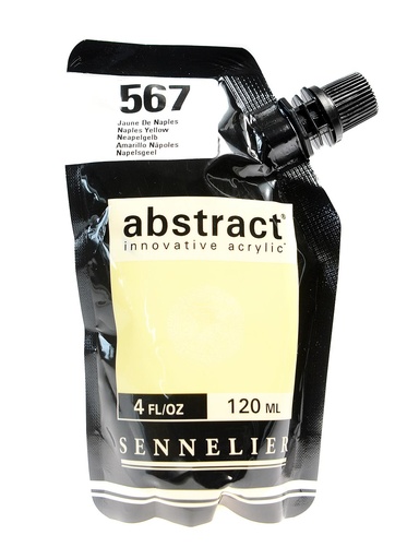 [N121121.567] Peinture Acrylique Sennelier - Abstract, 567 Jaune de Naples 120ml 120ml