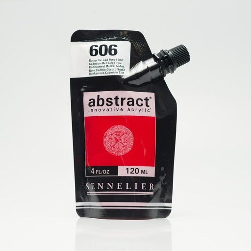 [606ABS] Peinture Acrylique Sennelier - Abstract, 606 Rouge de Cad Foncé 120ml 120ml