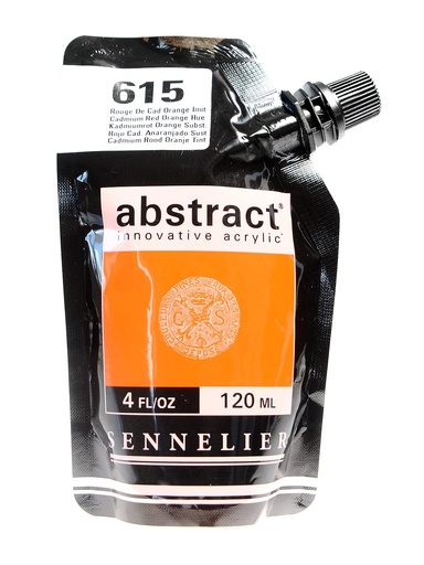 [N121121.615] Peinture Acrylique Sennelier - Abstract, 615 Rouge de Cad Orange 120ml 120ml