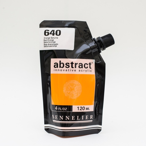 [N121121.640] Peinture Acrylique Sennelier - Abstract, 640 Orange de Saturne 120ml 120ml