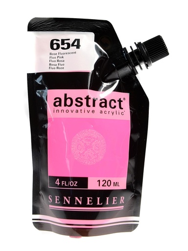 [N121121.654] Peinture Acrylique Sennelier - Abstract, 654 Rose Fluorescent 120ml 120ml