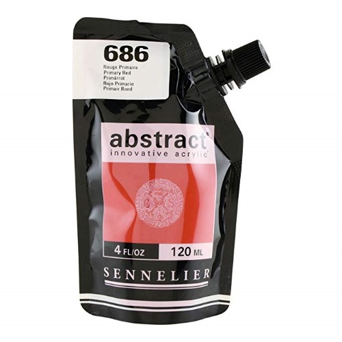 [N121121.686] Peinture Acrylique Sennelier - Abstract, 686 Rouge Primaire 120ml 120ml