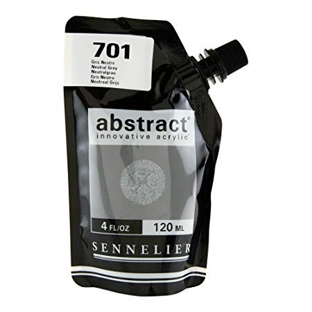 [N121121.701] Peinture Acrylique Sennelier - Abstract, 701 Gris Neutre 120ml 120ml
